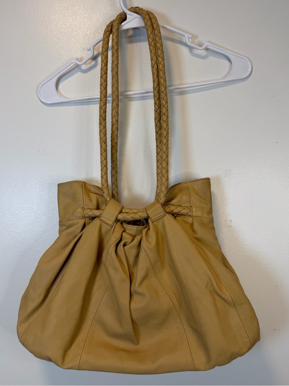 Vintage Marshall Field’s beige shoulder bag satchel‎ with braided handles
